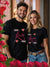 Love Valentine's Day Couple T-Shirts with Heart and Arrow Design