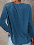 Cute Women's Printed Long Sleeve- Girl Love Print, Blue
