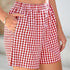 Holiday Women's Casual High Waist Loose Fashion Plaid Shorts