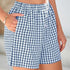 Holiday Women's Casual High Waist Loose Fashion Plaid Shorts