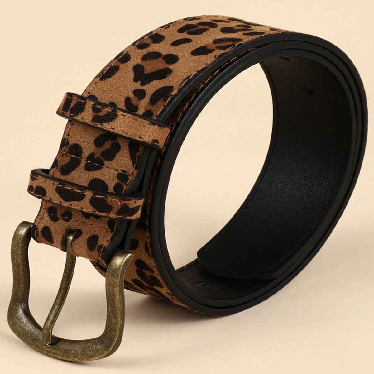 Boxi Style PU Leopard Print Belt For Women Dress Slim Fit Women