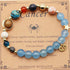 Twelve Constellations Bracelets Natural Stone Beaded Eight Planets