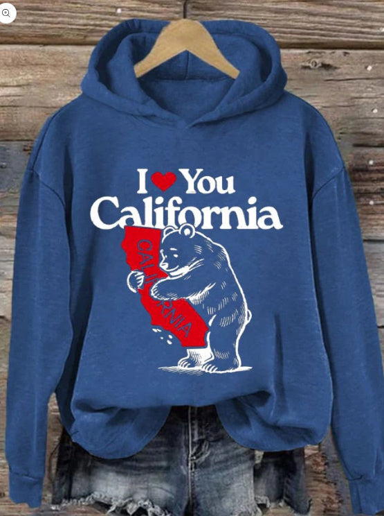 American Polyester Fiber Letter Printed Hoodie