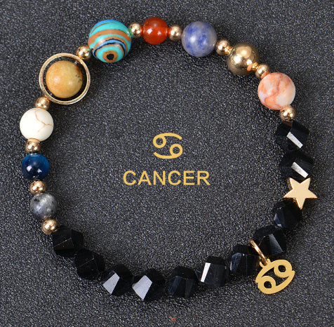 Eight Planets Twelve Constellations Bracelets Frosted Stone Beaded Bracelet