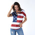 American Flag Women's Fashion Short Sleeve
