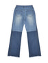 Women's Patchwork Color Fashionable Temperament Bell-bottom Pants Jeans