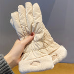 Winter Women's Warm Korean-style Touch Screen Riding Gloves