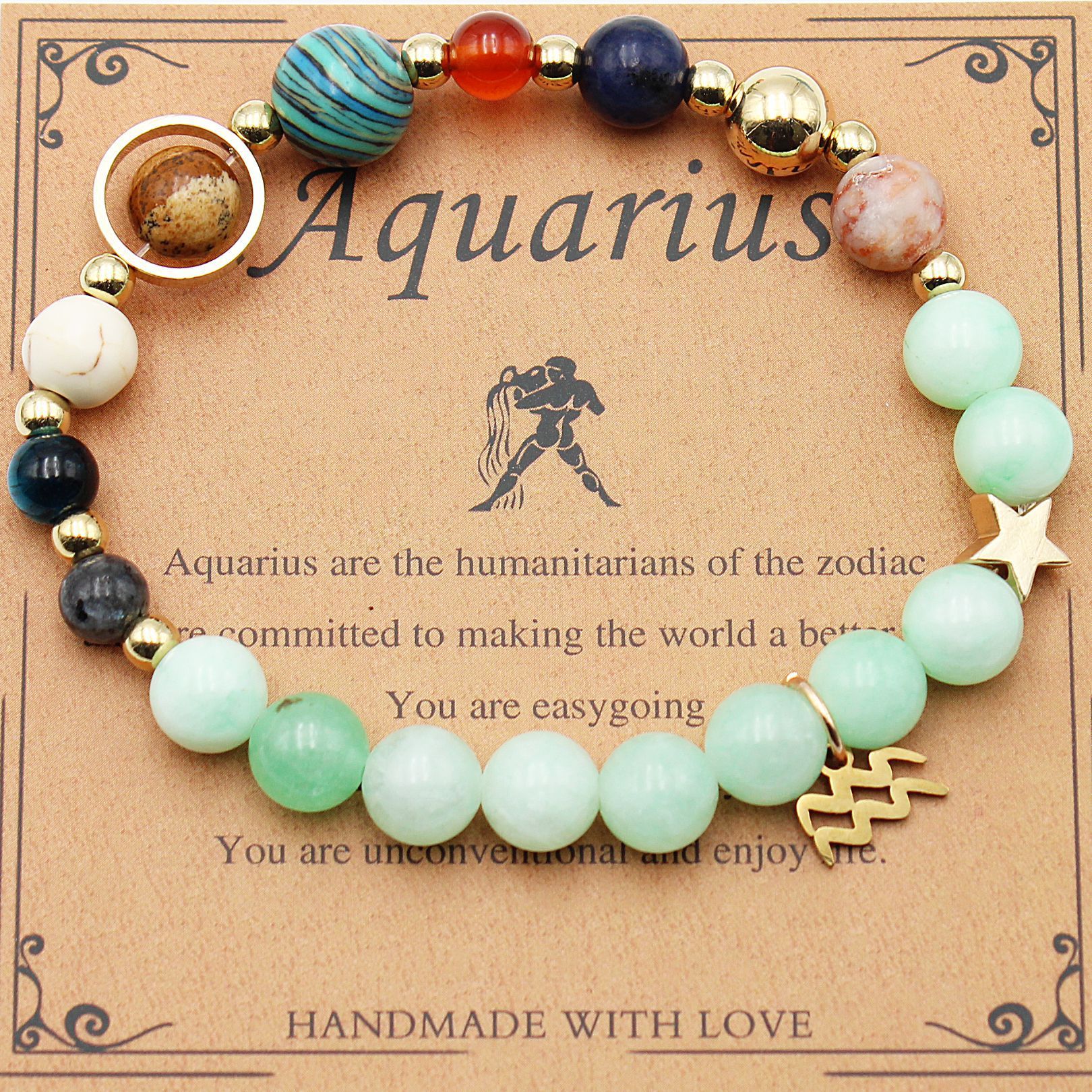 Eight Planets 12 Constellation Bracelet Morgan Stone Beaded Bracelet