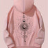 Moon Print Casual Hooded Sweatshirt
