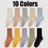 10 Pairs Home Pilates Socks For Women With Non Slip Grippers Yoga Crew Socks