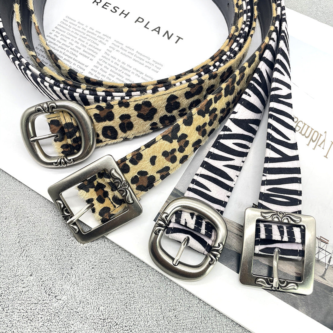 Leopard Print Snake Print Belt New Simple Style Waist