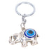 Blue Eyes Keychain Elephant Turkish Style Alloy Colored Glaze Pendant for Ladies Bag Car Interior