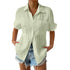 Splicing Pocket Short Sleeved Solid Color Temperament Casual Lapel Raglan