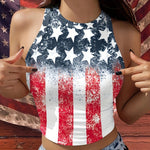 Casual Vacation Print Top | American Flag Print Top | Bili Now