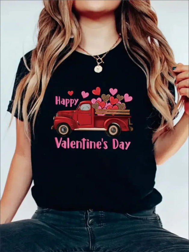 Love Valentine'S Day T-Shirt,   Couple T-Shirt, Couple Christmas, Fashion Casual T-Shirt, Short-Sleeved T-Shirt