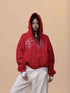 Retro Hooded Printed Casual Sweatshirt Women's Hooded Jacket