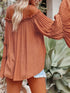 Women's Elegant Solid Color Off Shoulder Flared Sleeve Shirt for Vacation and Casual Wear