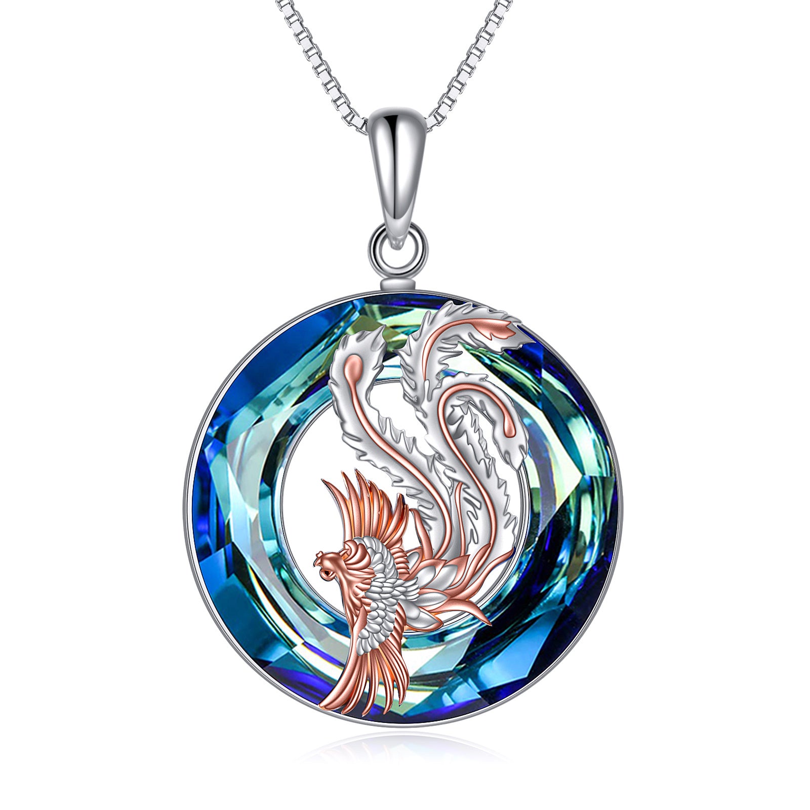 Sterling Silver Crystal Phoenix Necklaces