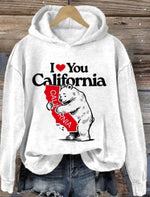 American Polyester Fiber Letter Printed Hoodie