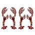 2 Pairs Alloy Earrings Fashionable Beautiful Crystal Lobster Shape Decor Women Gift