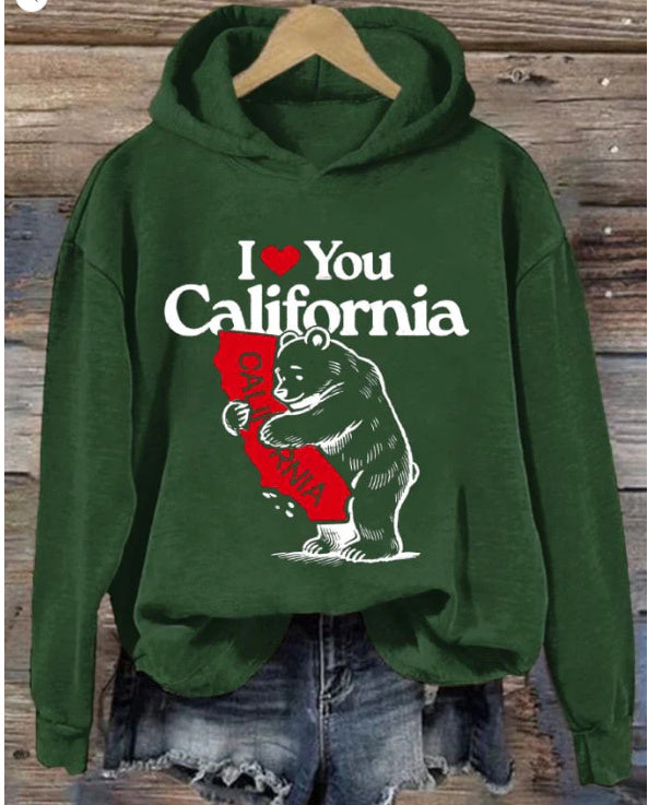 American Polyester Fiber Letter Printed Hoodie