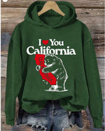 American Polyester Fiber Letter Printed Hoodie