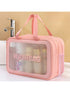 Fashionable Travel Makeup Bag With PVC Lining, Letter Design Handbag Perfect For Gym, Business, Or Travel