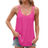 New Solid Color Jacquard Round Neck Women's Bottom And Inner Shoulder Strap Tank Top