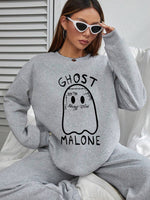 Cute Women's Hoodless Sweatshirt- Ghost Malone Print