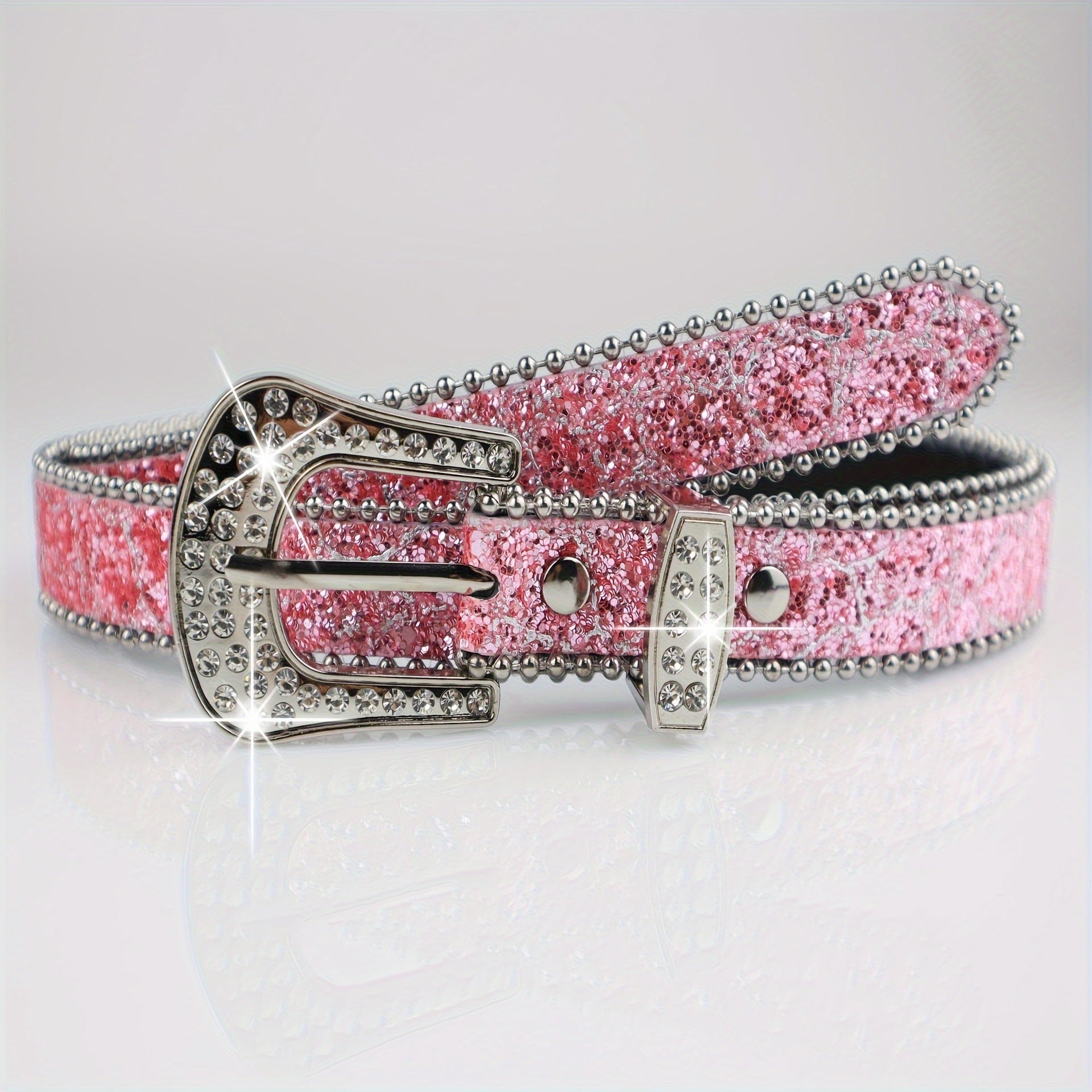 Rhinestone Women's I-style Thin Belt Fashion Personality