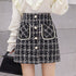 Women's High Waist Slimming Plaid Skirt