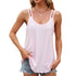 New Solid Color Jacquard Round Neck Women's Bottom And Inner Shoulder Strap Tank Top