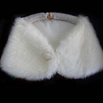 FAUX FUR BRIDAL WEDDING CAPE SHAWLBRIDESMAID