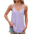 New Solid Color Jacquard Round Neck Women's Bottom And Inner Shoulder Strap Tank Top
