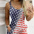 American Flag Print Mini Dress | American Flag V-neck Dress | Bili Now