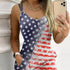 American Flag Print Mini Dress | American Flag V-neck Dress | Bili Now