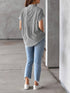 Vertical Striped Button Front, Stylish Short Sleeve Shirt For Spring & Summer, Women's Clothing
