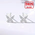 925 Double-layer Butterfly Zircon Earrings