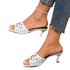 Slippers Plus Size Rivet Open Toe Stilettos