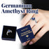 Hoexe Germanium Amethyst Ring, Ring Simple Everything Fashion Pieces