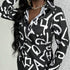 Ladies' Fashionable Temperament And Sexy English Letter Printed Shirt Top