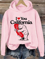 American Polyester Fiber Letter Printed Hoodie