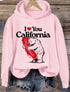 American Polyester Fiber Letter Printed Hoodie
