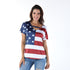American Flag Women's Fashion Short Sleeve