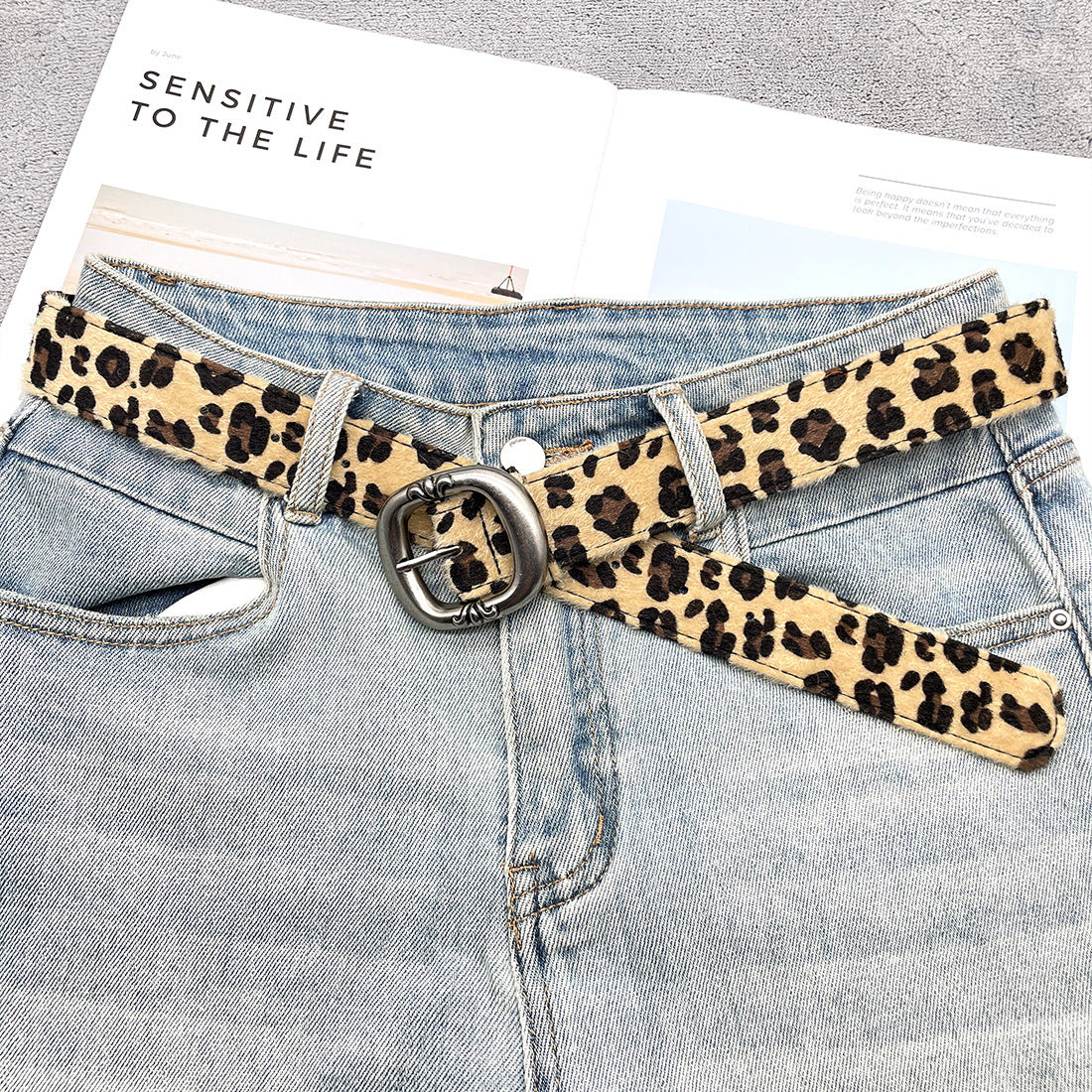 Leopard Print Snake Print Belt New Simple Style Waist