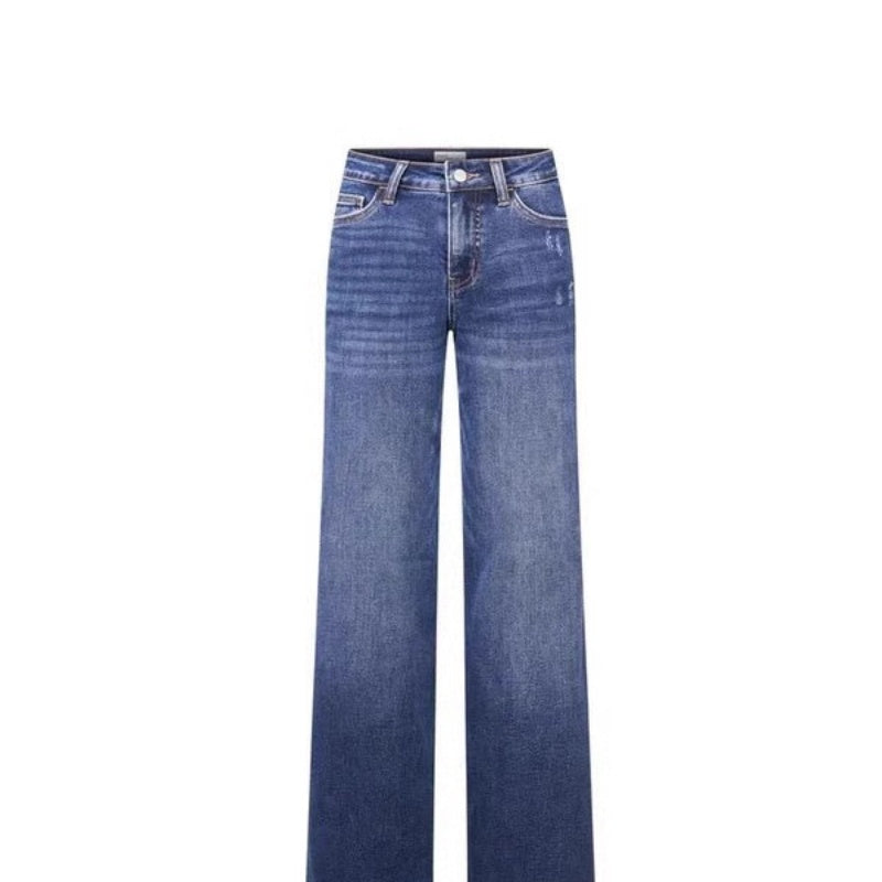 Narrow Wide-leg Pants High Waist Hip Lift Straight Loose Jeans