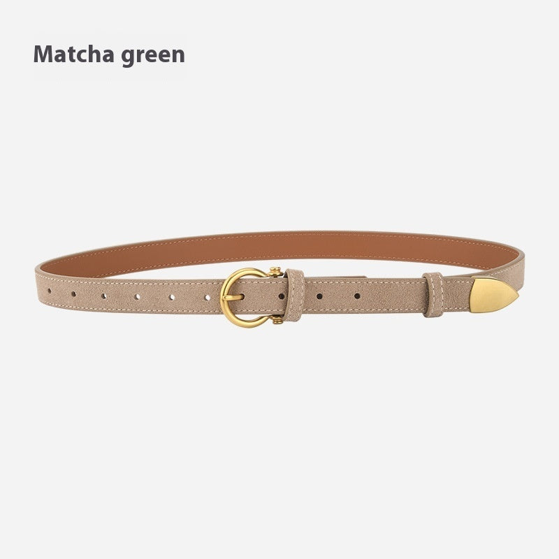 Girls' Fashionable All-match Retro Frosted Belt