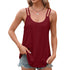New Solid Color Jacquard Round Neck Women's Bottom And Inner Shoulder Strap Tank Top