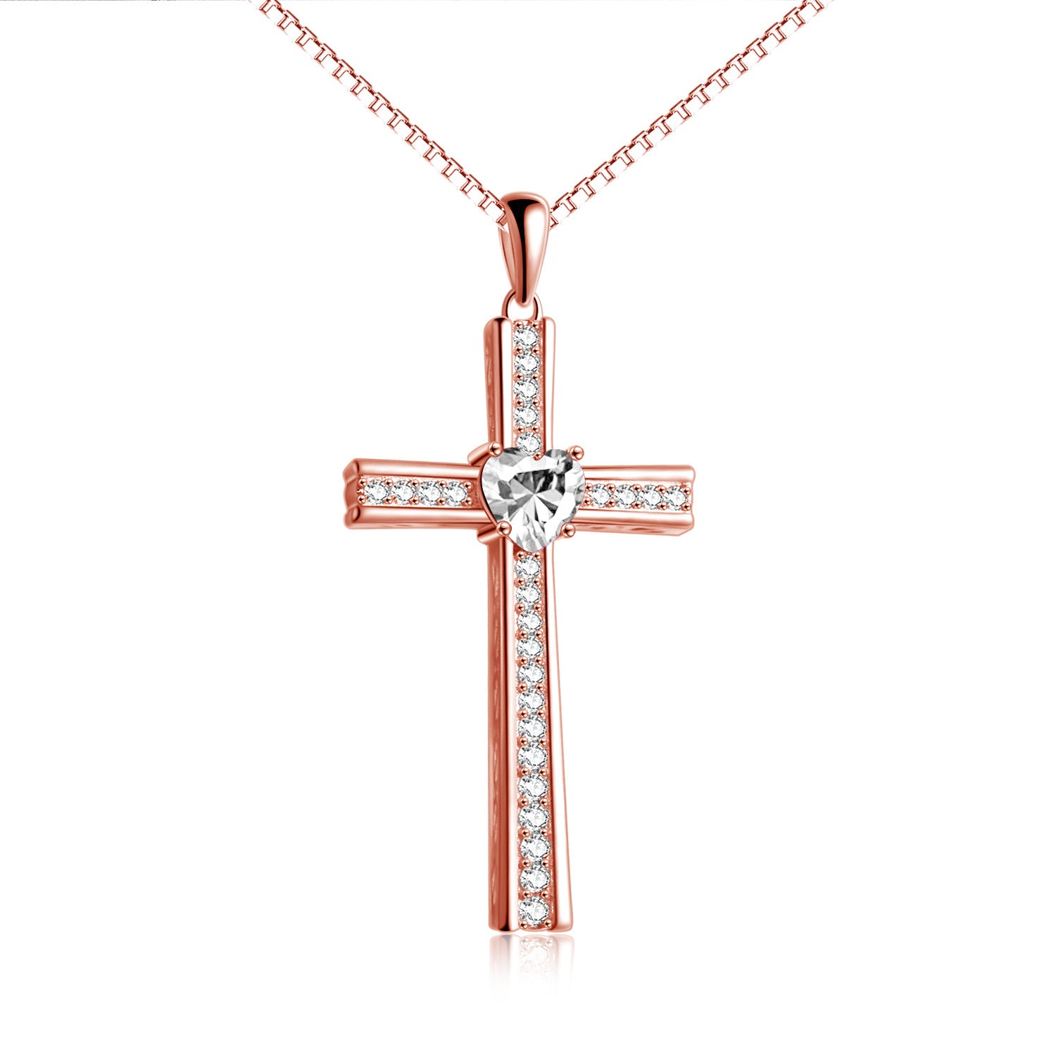 Rose Gold Plated Cross Necklace