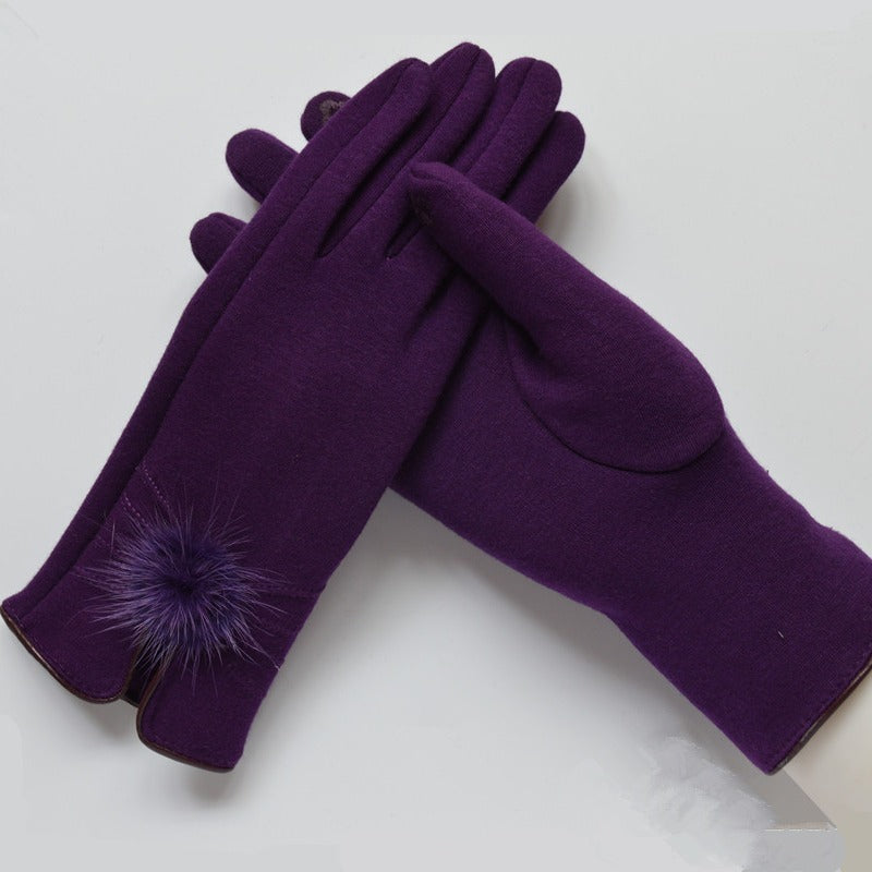 Women's Winter Warm Spun Velvet Gloves